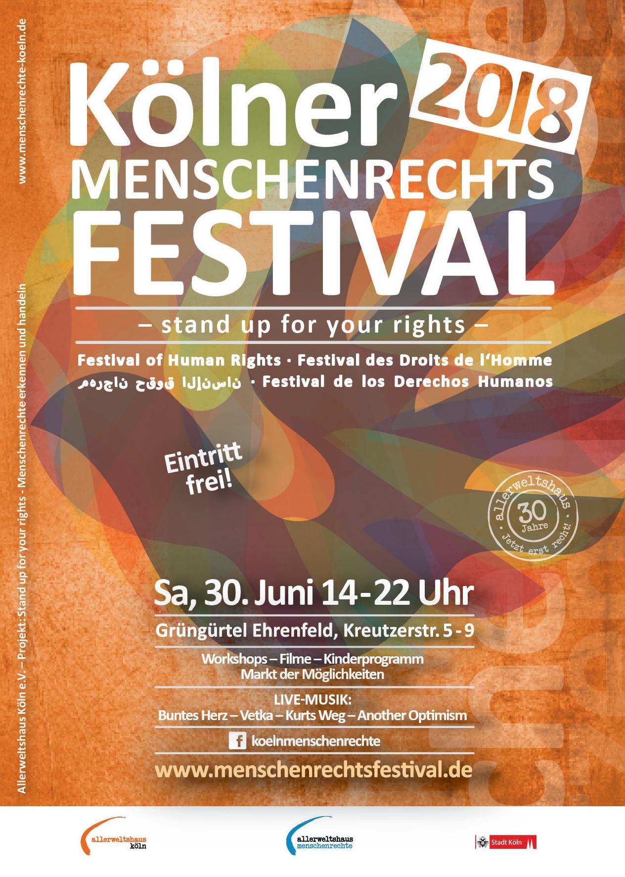 Menschenrechtsfestival Flyer